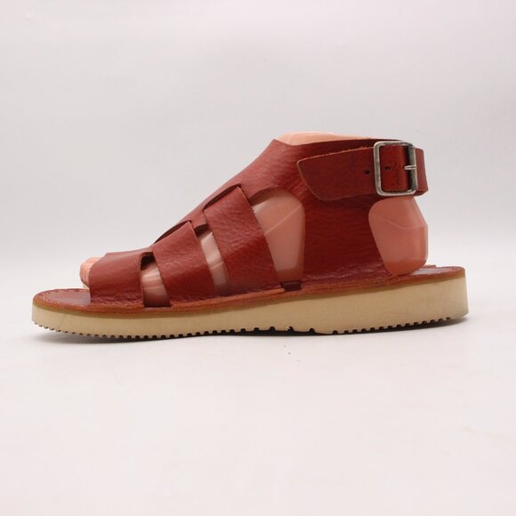 Fracap Italian Leather Orangey Tan Vibram Sandals Women's Size EU 38 Sandal - Picture 4 of 9